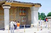 Knossos, the capital of the Minoan culture. The first palace of Knossos was built around 1900 B.C., Crete. Greece.