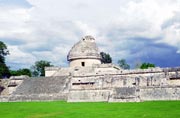 Observatory, built 900-1100 A.D. in Maya Toltec Architectural Style, Chichen Itza. Mexico.