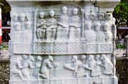 Marble pedestal with relief under the Theodosius Obelisk, Istanbul. Turkey.