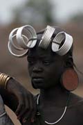 Mursi woman. South, Ethiopia.