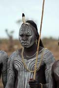 Mursi man. South, Ethiopia.