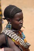 Hamar people at Turmi market. South,  Ethiopia.