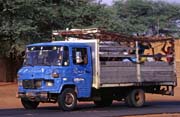 Local bus called taxi-brousse, Podor. Senegal.