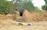 Bread baking. Niafunk� village. Mali.