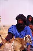 Tuaregs on the way to reach new place for living. Sahara desert. Mali.