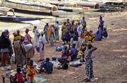 Life at bank of Niger river at Mopti city. Mali.