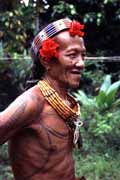 Mentawai man. Siberut island. Sumatra, Indonesia.