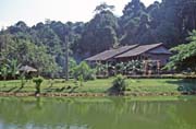 Longhouse. Cultural village near Kuching. Malaysia.