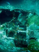 Diving around Togian islands, Kadidiri, plane wreck B24 from the 2nd World War sunken on Mai 3rd, 1945. Sulawesi, Indonesia.