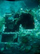 Diving around Togian islands, Kadidiri, plane wreck B24 from the 2nd World War sunken on Mai 3rd, 1945. Sulawesi, Indonesia.