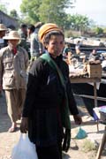 Woman from Pa-O tribe at Inle Lake market. Myanmar (Burma).