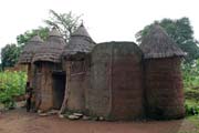 Traditional house of Somba ethnic called tata somba. They look like small fortified castles. Boukoumb� area. Benin.