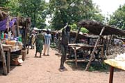 Somba man at traditional clothes. This tradition is almost disappeared. Local market at Boukoumb� village. Benin.