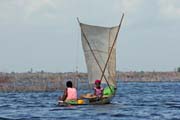 Sailboat at Lake Nokou�. Benin.