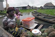 Morning floating market at Ganvi� town. Benin.