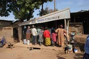 Street shops at N'Gaound�r� town. Cameroon.
