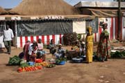 Street market at N'Gaound�r� town. Cameroon.