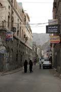 Street at Aden city at part called Crater. Yemen.