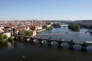 Awesome Prague panorama from balloon. Czech Republic.