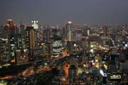 Osaka city at sunset. Japan.
