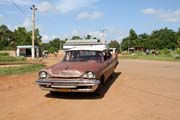 Old american cars are everywhere, Isabel village. Cuba.