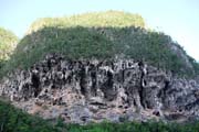 Limestone cliffs, Vinales valley (Valle de Vinales). Cuba.