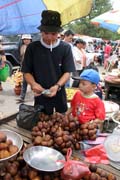 Local fruit salak, market at Tomoho village. Sulawesi,  Indonesia.