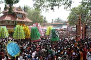 Thaipooya Mahotsavam Festival. Sree Maheswara Temple at Koorkancheri in the Thrissur town at Kerala. India.