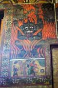 Paintings in Debre Berhan Selassie church in Gonder. Ethiopia.