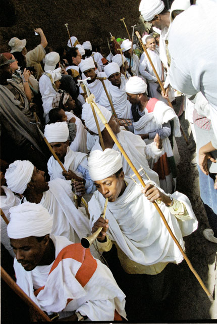 Procession during Timkat. Lalibela. North,  Ethiopia.