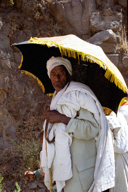 Monk during Timkat.Lalibela. North,  Ethiopia.