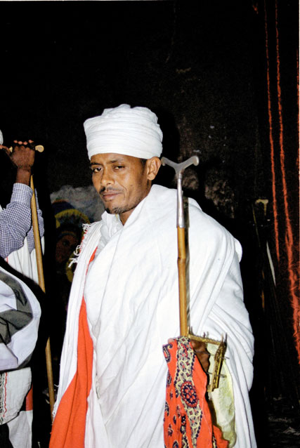 Monk during Timkat.Lalibela. North,  Ethiopia.