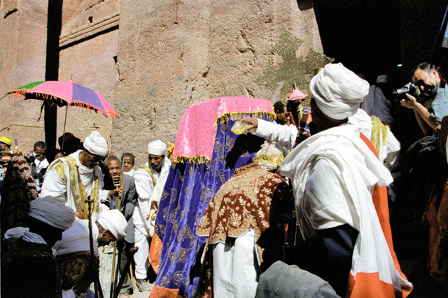 Procession during Timkat. Lalibela. North,  Ethiopia.