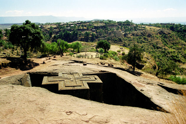 St. George stone church. Lalibela. North,  Ethiopia.