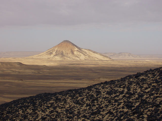 Black Sahara desert. Egypt.