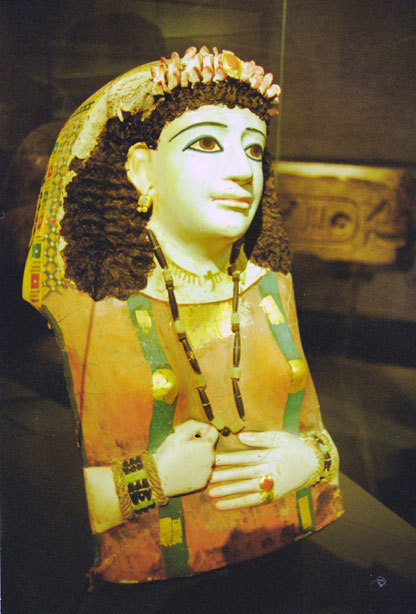 Copt death mask. Agyptisches museum. Berlin. Germany.