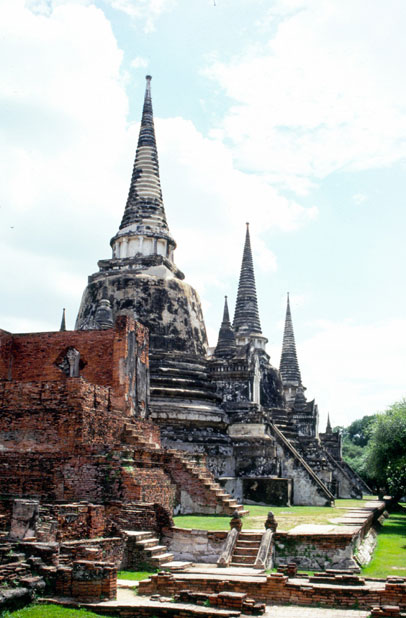 Old ruins at Ayuthaya town. Thailand.