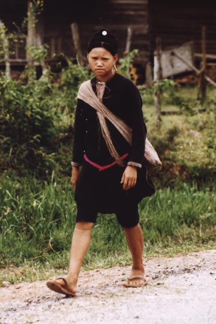 Woman from Khmu hill tribe at Muang Sing market. Laos.