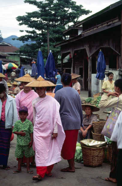 At the market. Hsipaw village. Myanmar (Burma).