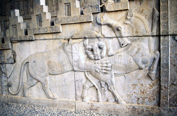 Reliefs at Persepolis. Iran.