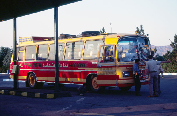 Traditional iran bus. Tabriz. Iran.