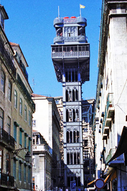 Santa Justa Elevator, Lisbon. Portugal.