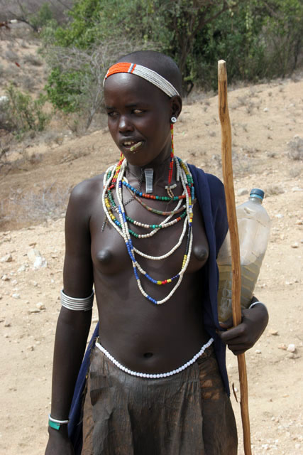 Tsamai woman, around Key Afer. South,  Ethiopia.