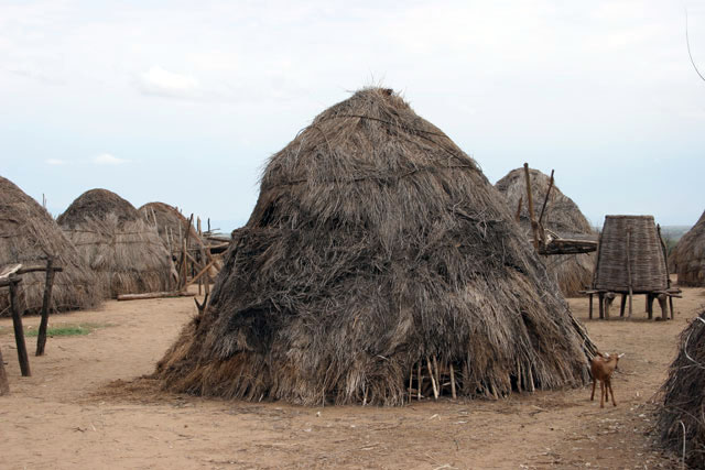Karo tribe village. South,  Ethiopia.