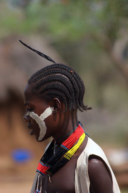 Hamar people at Turmi market. South,  Ethiopia.