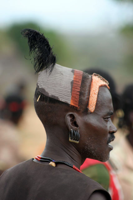 Hamar people at Turmi market. South,  Ethiopia.