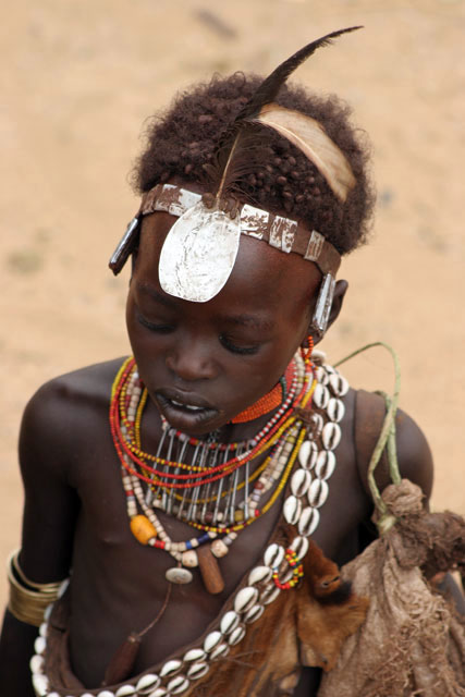 Hamar people at Turmi market. South,  Ethiopia.