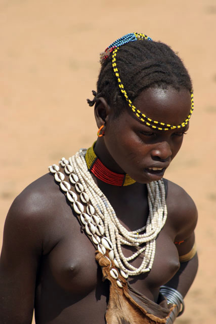 Hamar people at Turmi market. South,  Ethiopia.