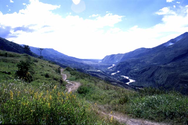 View on the north part of Baliem Valley. Papua,  Indonesia.
