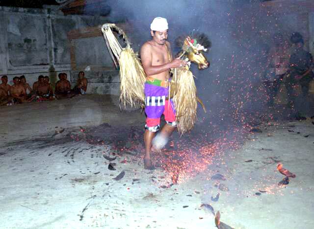 Fire dance. Bali,  Indonesia.